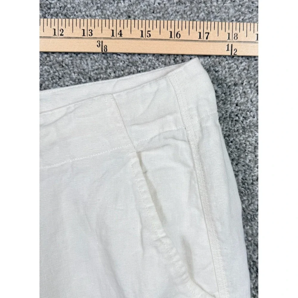 Toscano Firenze 100% Linen Drawstring Pants Men's M 34x33 Ivory Resort Beach